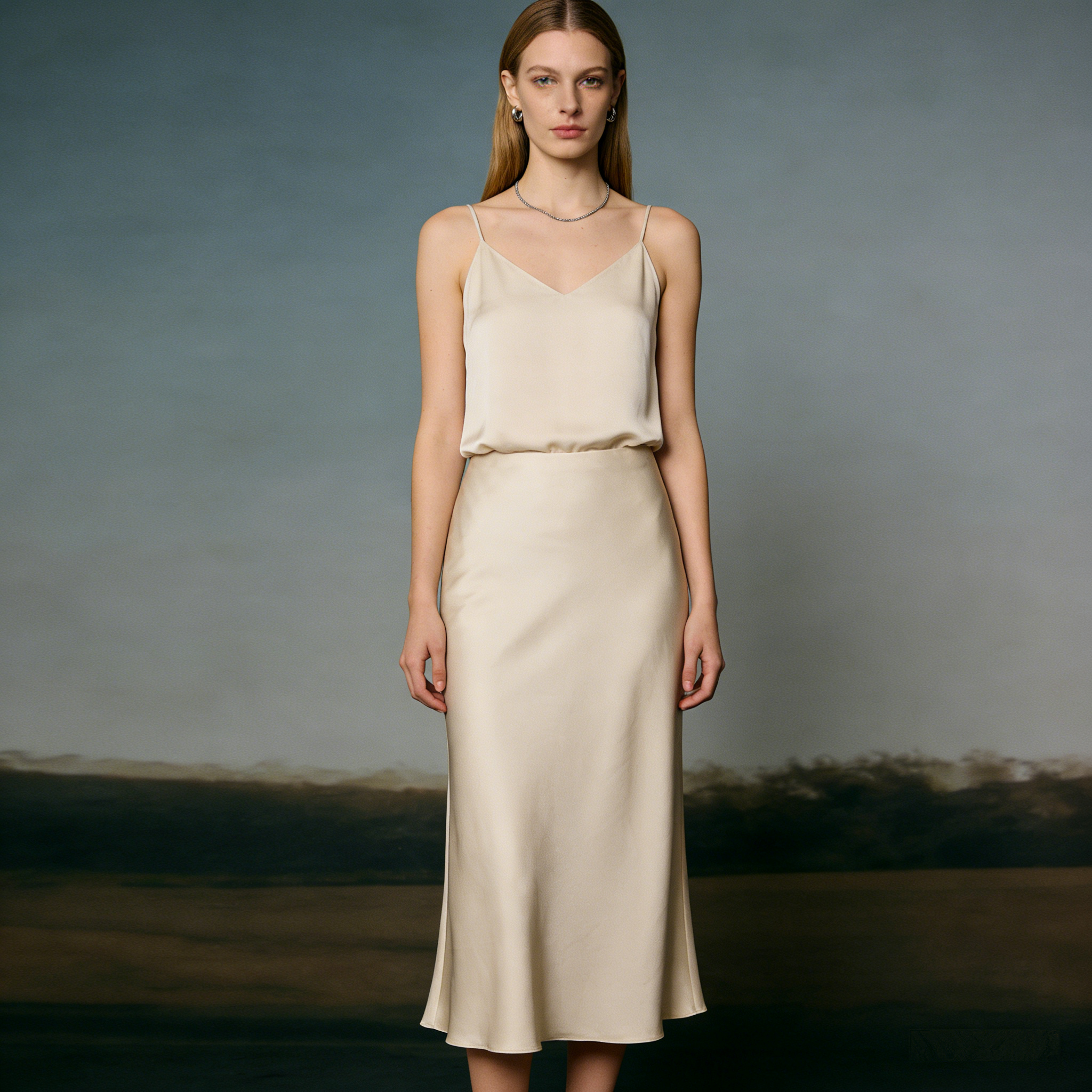 Lumiere Satin A-Line Maxi Skirt: The Liquid Luxury Bottom