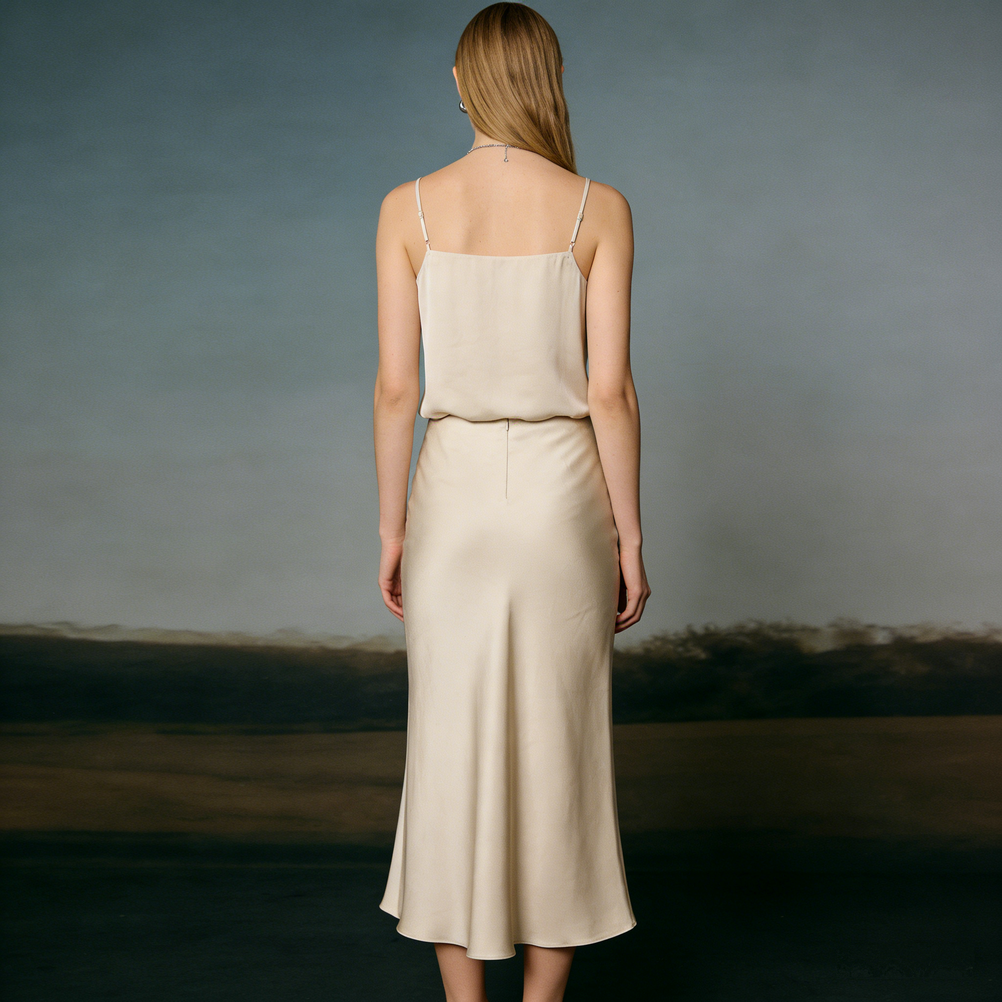 Lumiere Satin A-Line Maxi Skirt: The Liquid Luxury Bottom